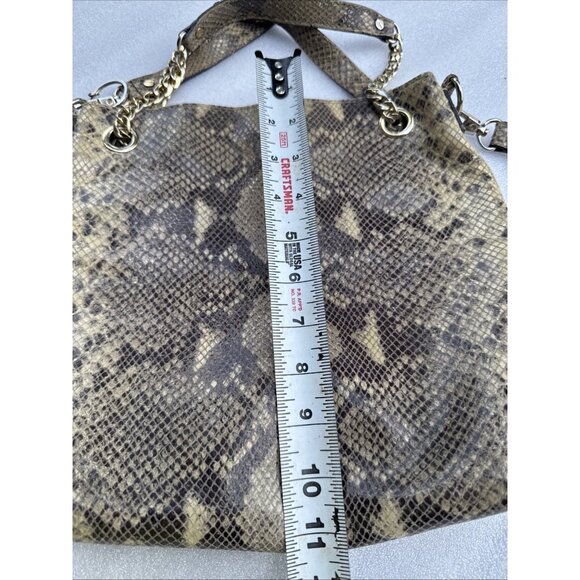 Michael Kors Womens Snake Skin Shoulder Bag With Chain Strap & Crossbody Option - Picture 10 of 11